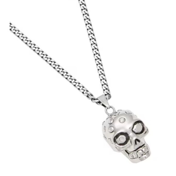 アクセサリー Alexander McQueen Skull Silver Necklace Alexander McQueen - Skull Silver-Tone Necklace Alexander McQueen